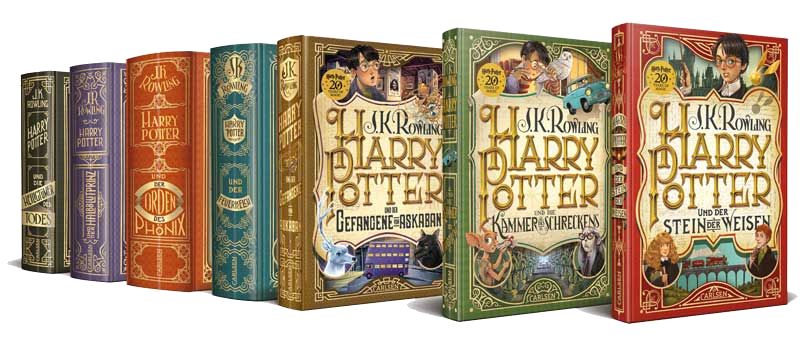 7 tomes de Harry Potter en Allemand édition 20ème anniversaire.